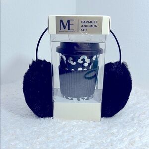 ME Earmuff and Mug Set in Black and White